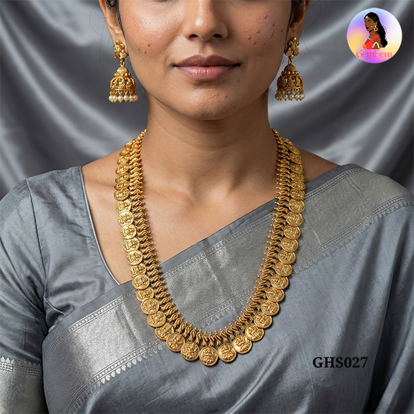 GHS027.jpg Kaasu Malai Haram Set – GHS027 - Image 1