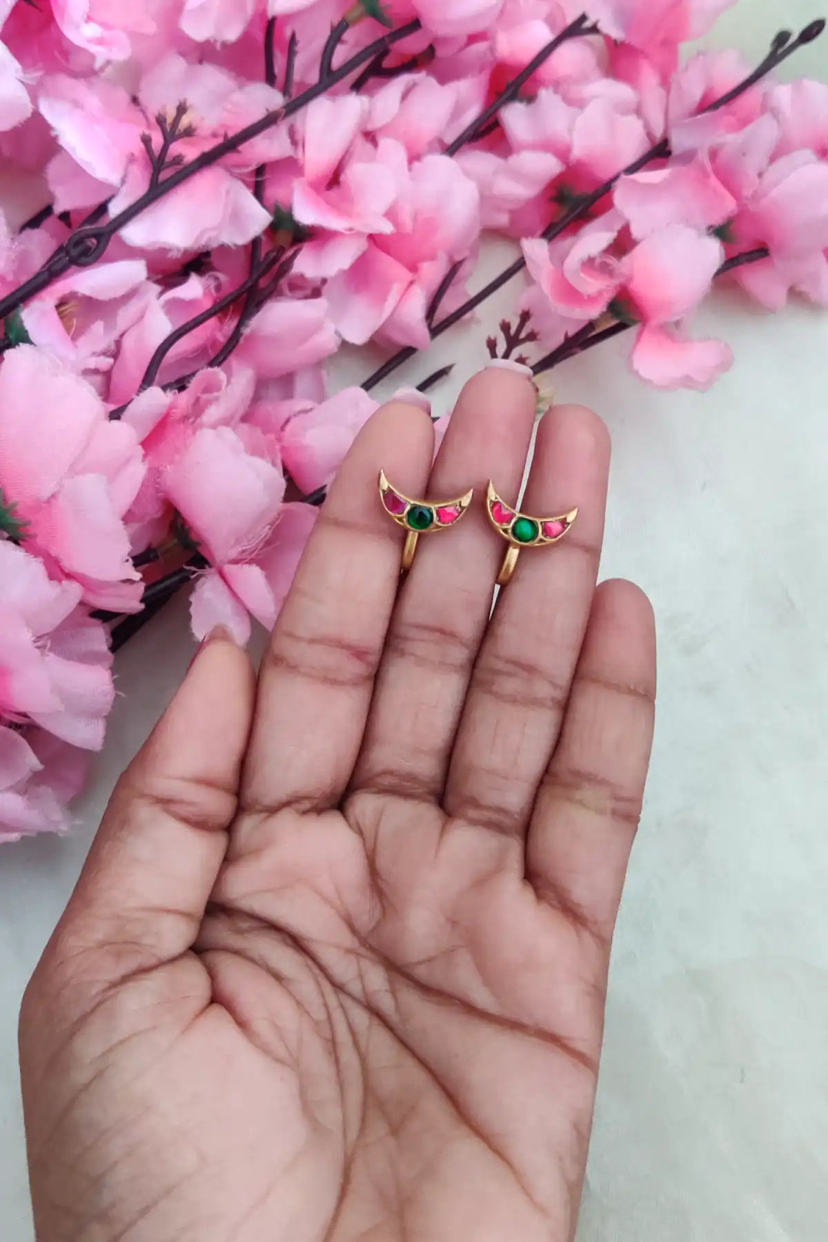 IMG_20250522_134005.webp Trending Half Moon Multi Colour Earcuff - Image 1