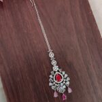 AD White And Pink Stone Tikka