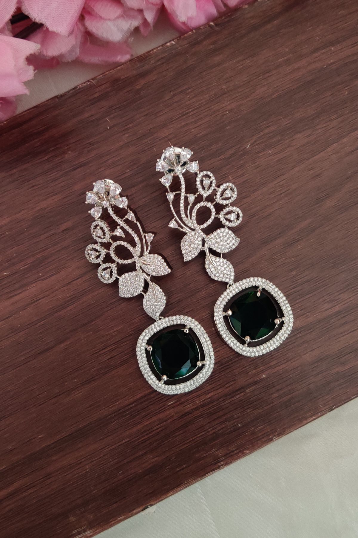 IMG_20250909_162723-1.jpg Dark Green Stone Earrings - Image 1
