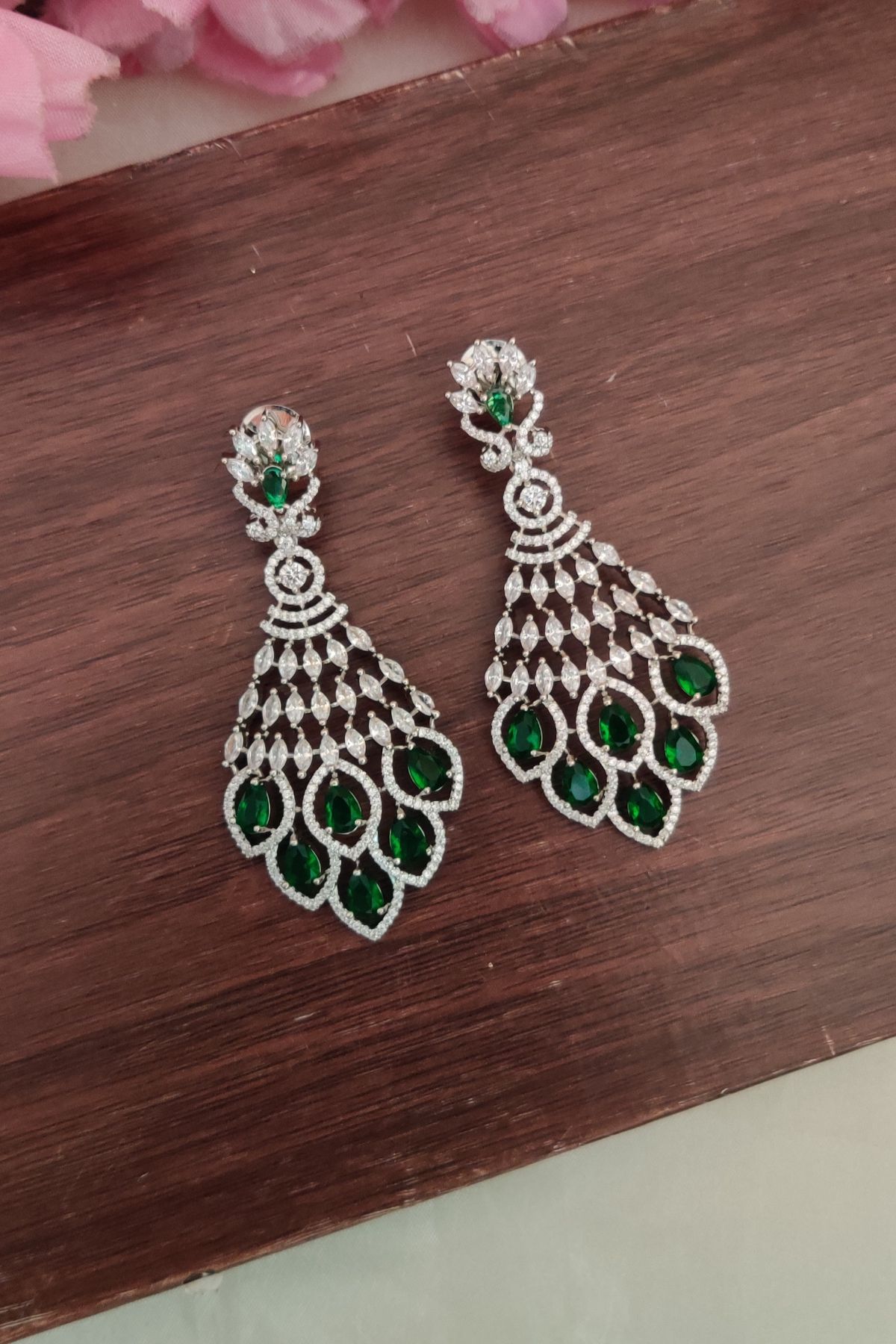 IMG_20250909_163827-1.jpg Beautiful Dark Green Stone Earrings - Image 1