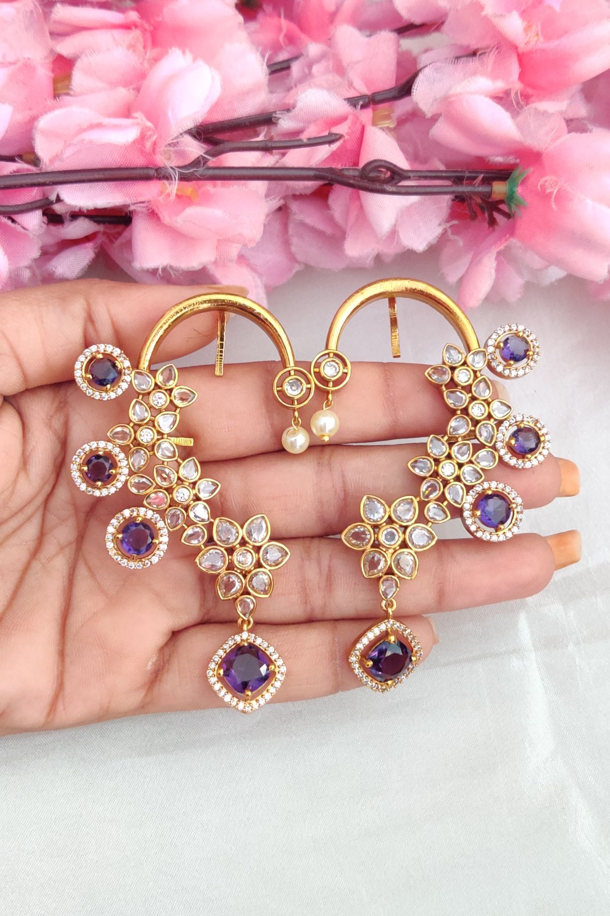 IMG_20260316_125635.jpg-1.jpeg Beautiful Purple Stone EarCuff - Image 1
