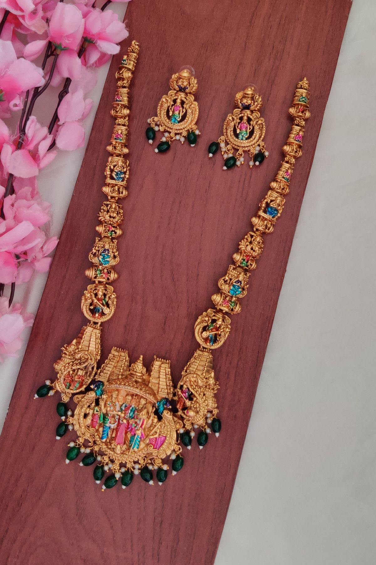 IMG_20260317_131944.jpg-1.jpeg Srinivasa Kalyana Harram Long Necklace Set - Image 1