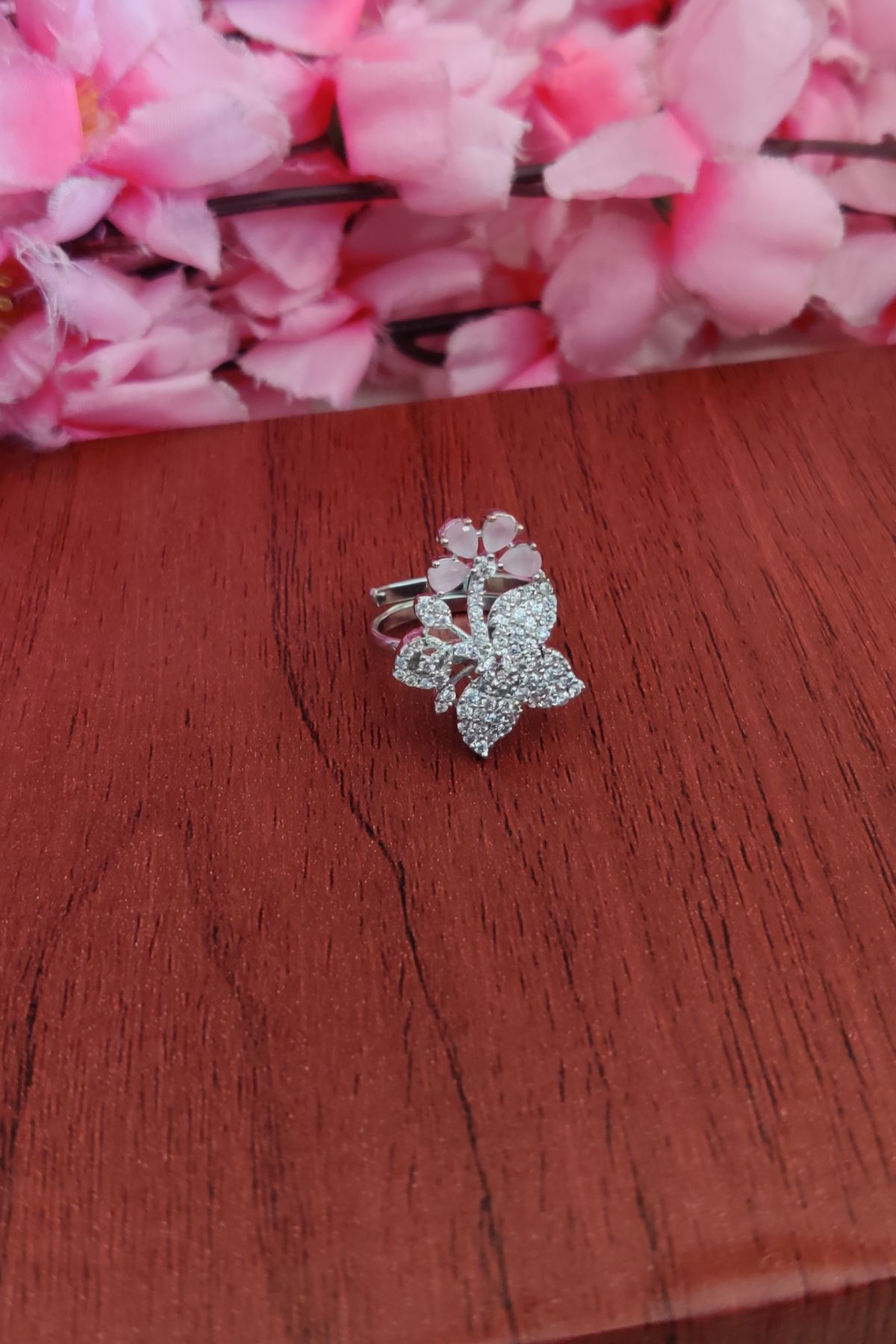 IMG_20260326_132705.jpg-1.jpeg BabyPink Flower Design Finger Ring - Image 1