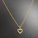 Love Heart Pendant Necklace with Arrow – Romantic & Elegant Jewelry for Women