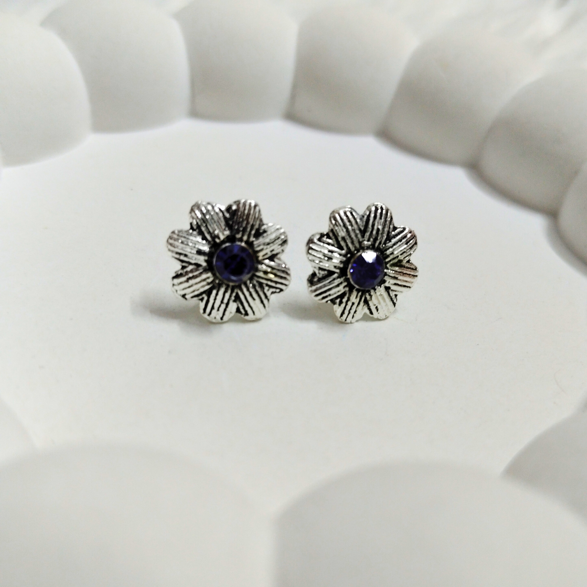 Vintage-4.png Flower Stud Earrings - Image 1